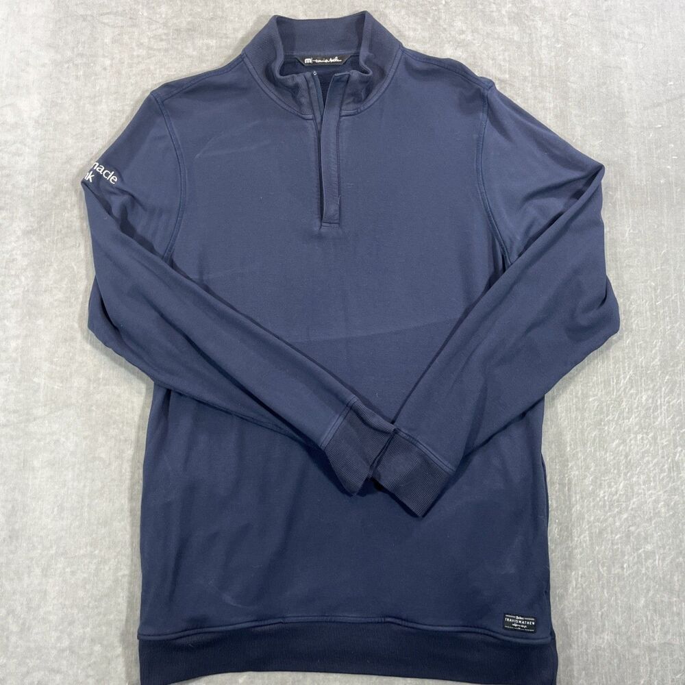 Travis Mathew Men's Navy Quarter-Zip Pullover